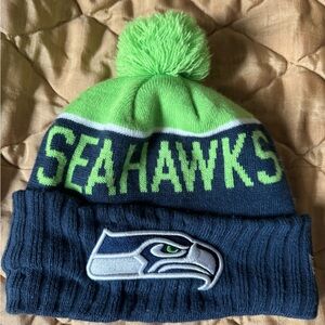 Seahawks Green and Blue Knit Beanie